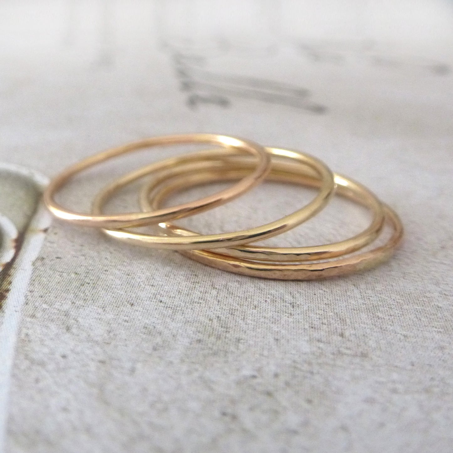 Thin Gold Midi Ring - 9ct Rose Gold