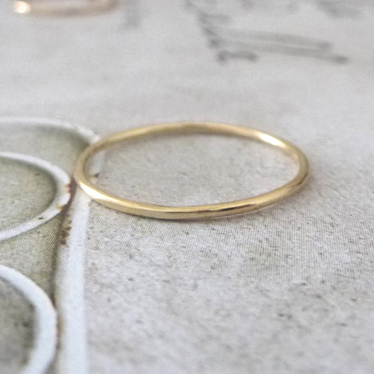 Thin smooth gold ring - 9ct yellow gold