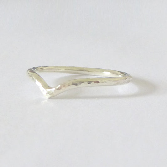 Wishbone Ring - 1.5mm - 9ct White Gold