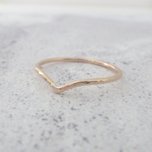 Wishbone Ring - 1.2mm - 9ct Rose Gold