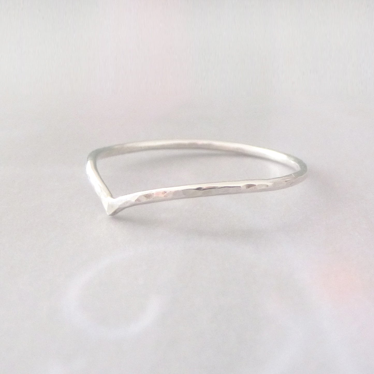 Thin Wishbone Sterling Silver Midi Ring