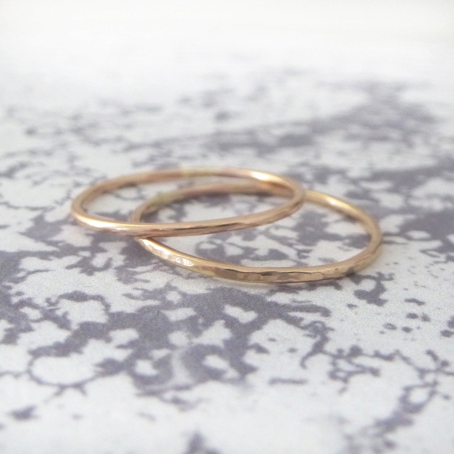 Thin Gold Midi Ring - 9ct Rose Gold