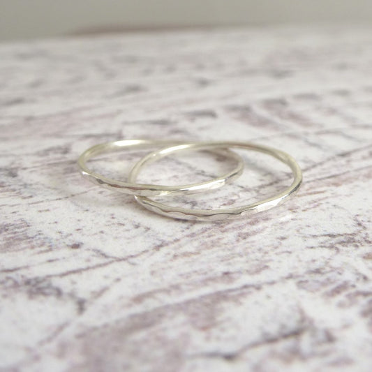 Thin Joined Bands - Sterling silver