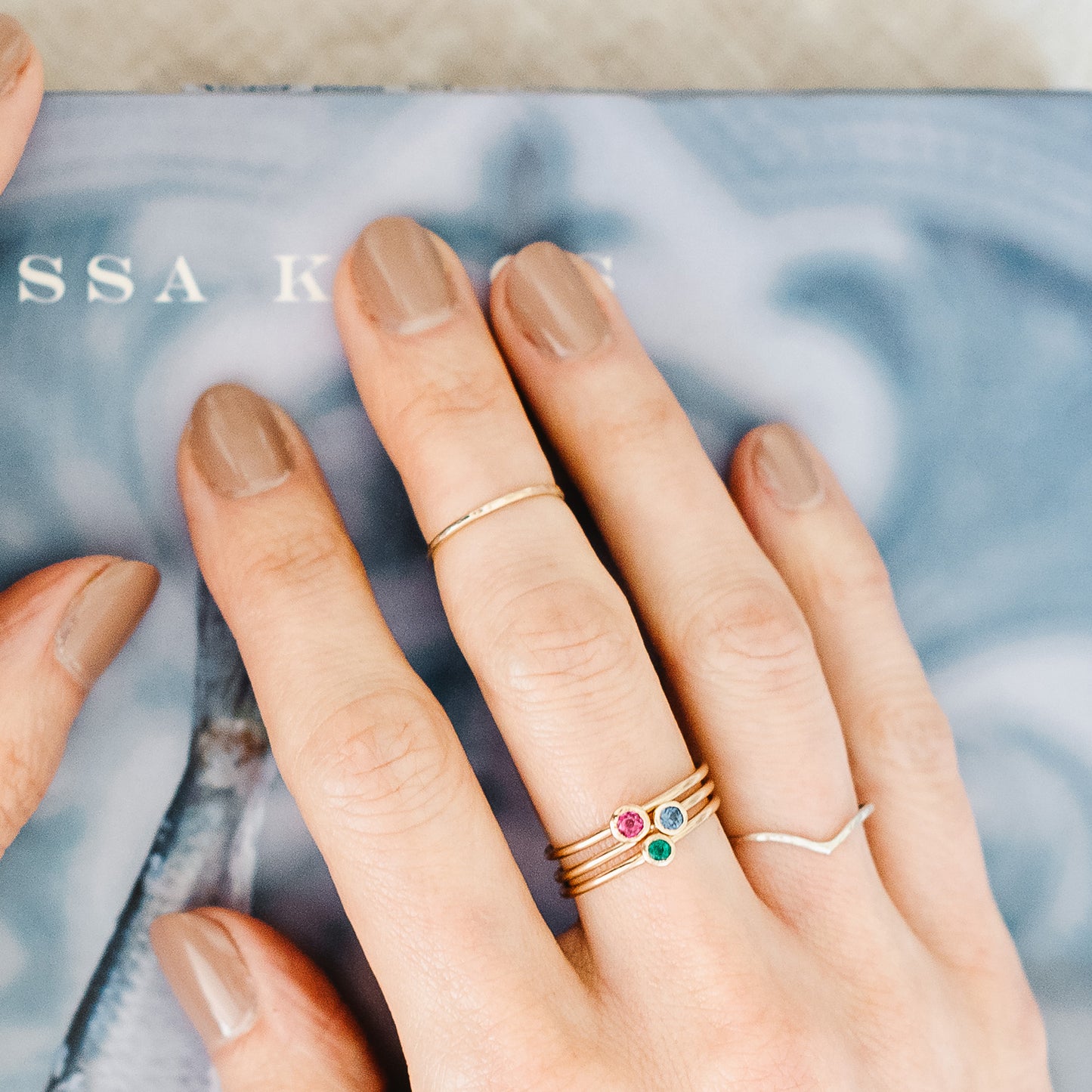 Thin Gold Midi Ring - 9ct Rose Gold