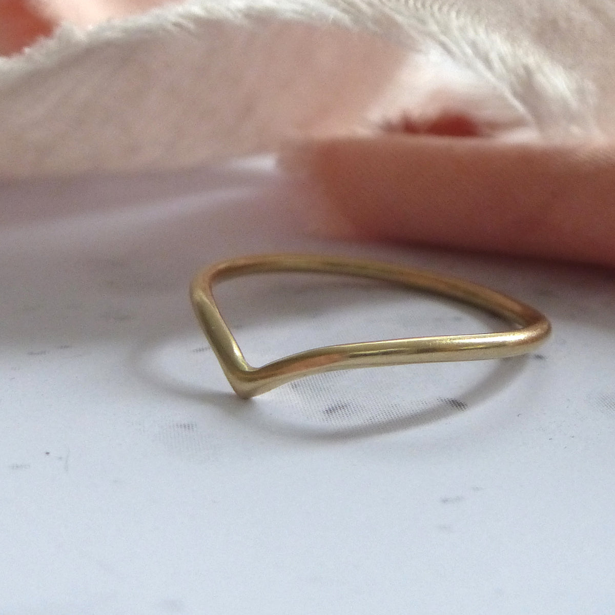 Gold Wishbone Ring