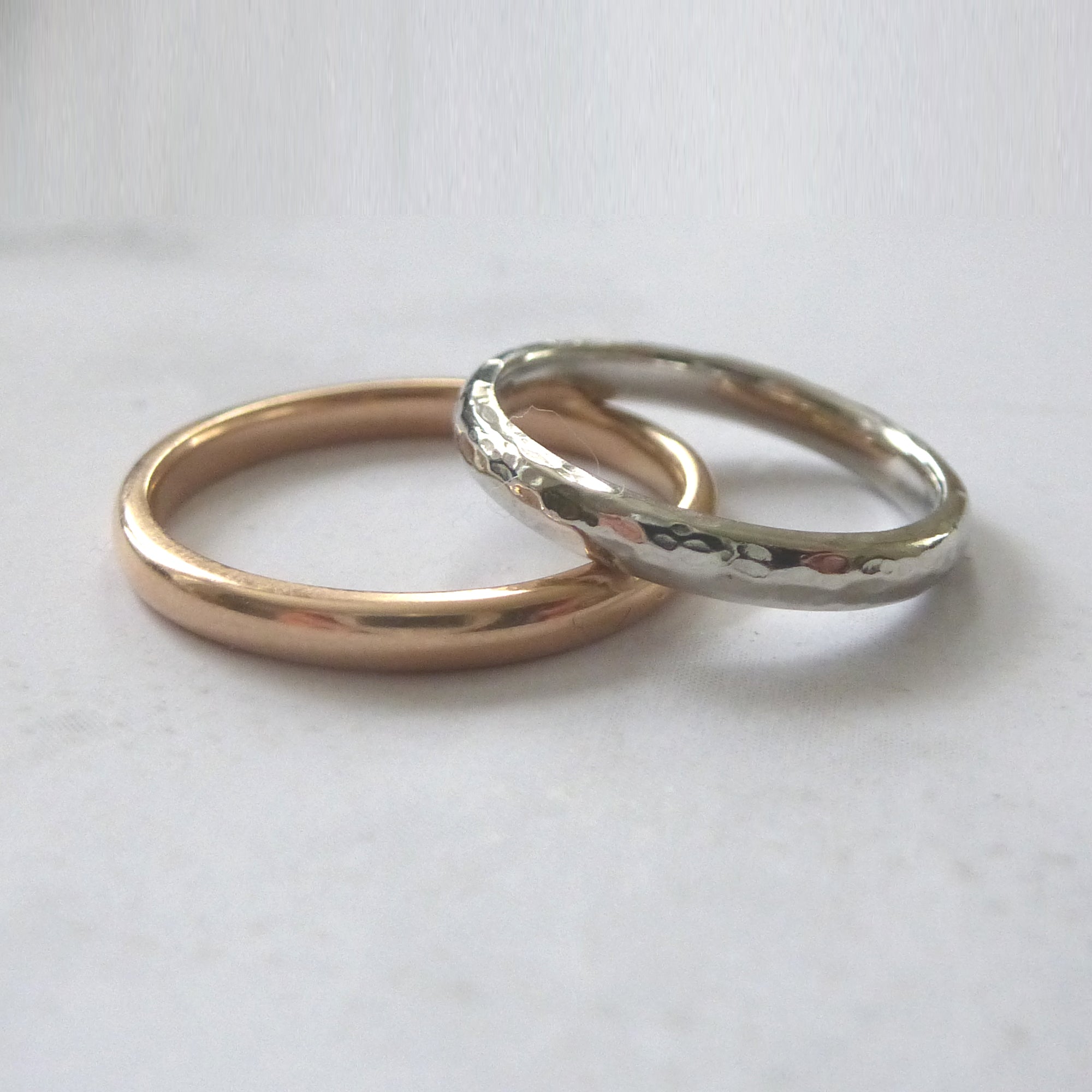 Handmade D shaped Wedding Bands