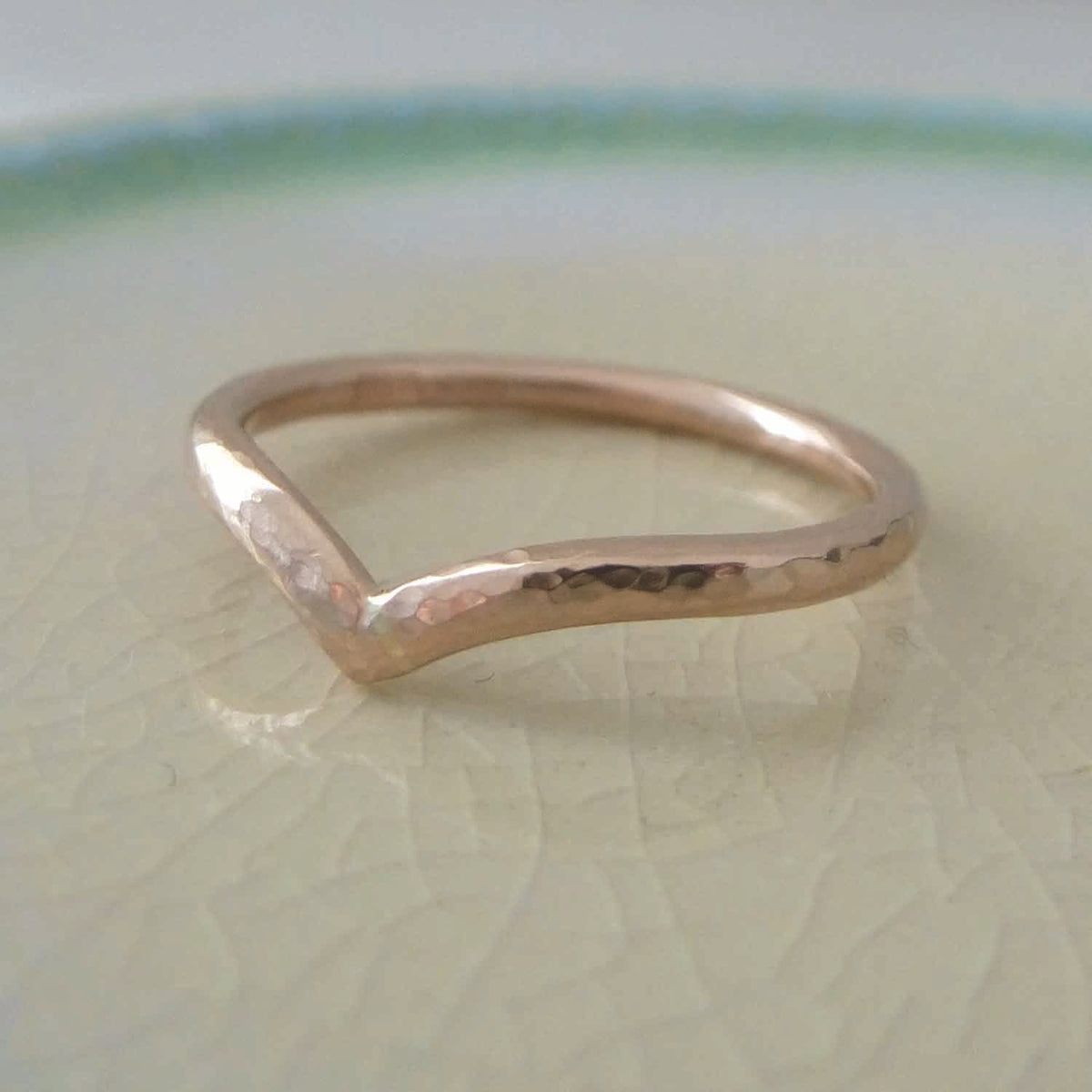 Rose Gold Wishbone Ring