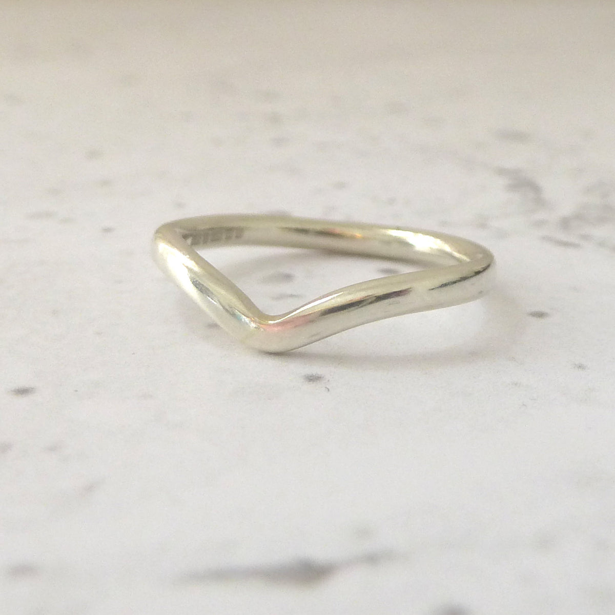 White Gold Wishbone Ring