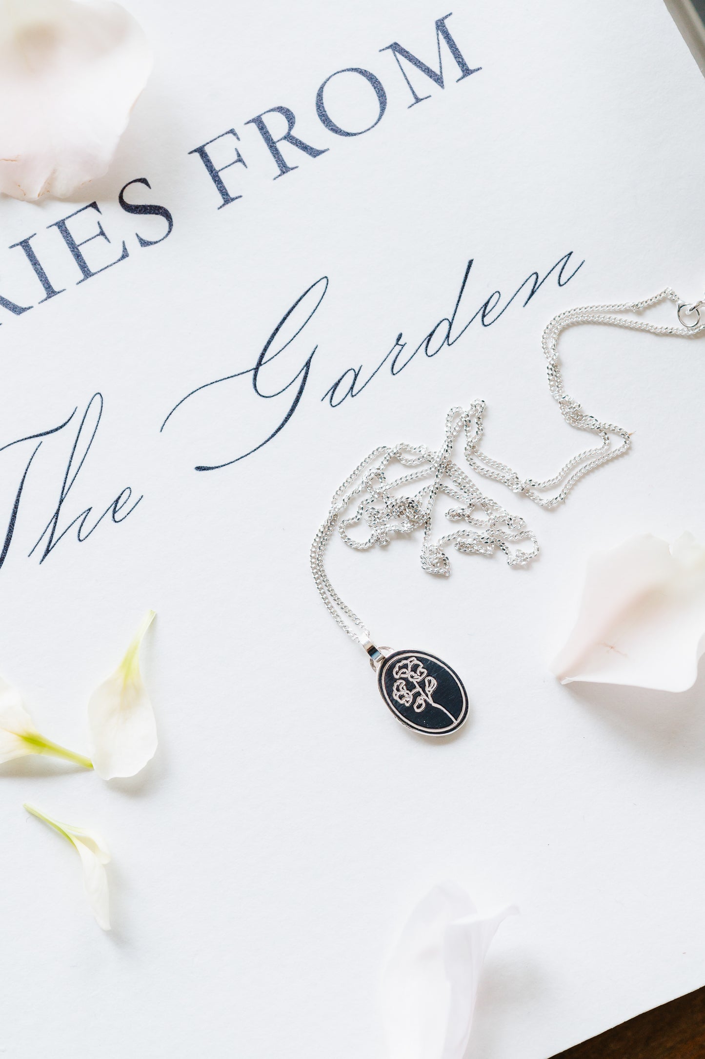 Sweet Pea necklace in sterling silver