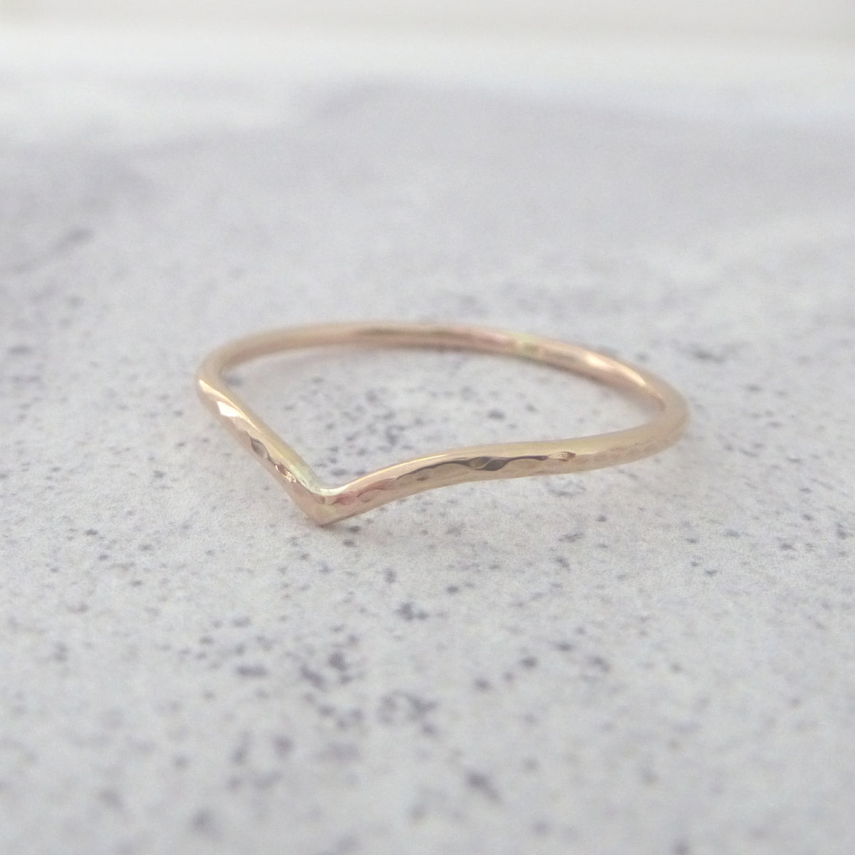 Rose Gold Wishbone Ring