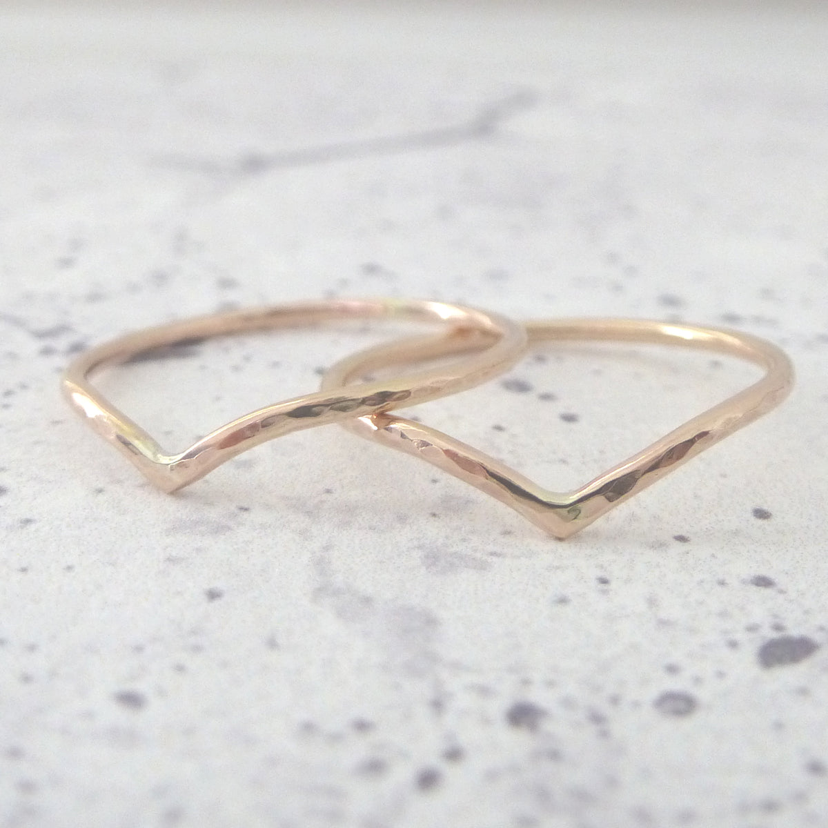 Rose Gold Wishbone Ring
