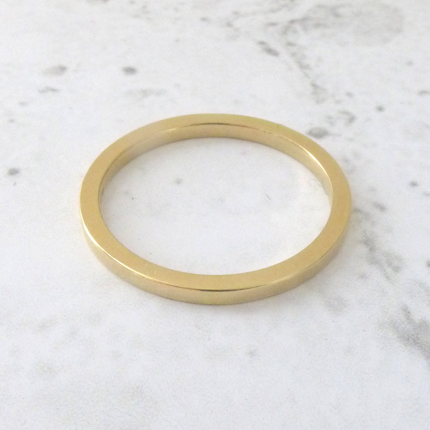 Thin square wedding band