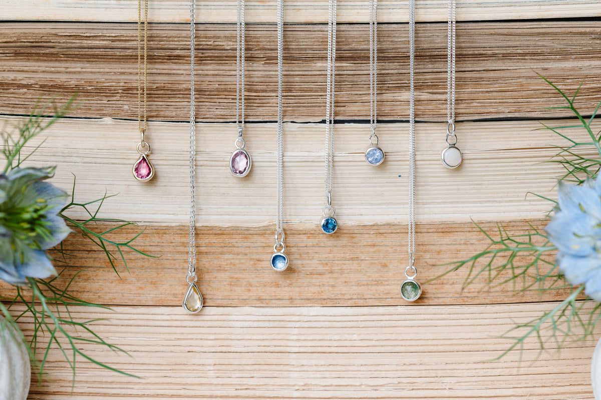 Very pale lilac spinel in sterling silver