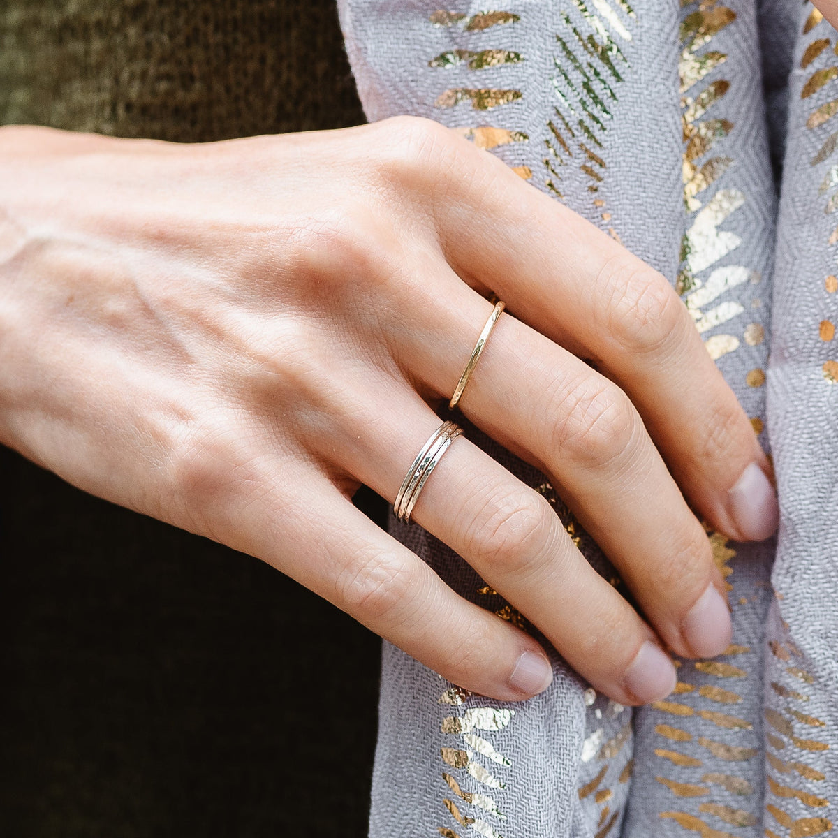 Stacking rings - set of 3 in sterling silver from Nikki Stark Jewellery