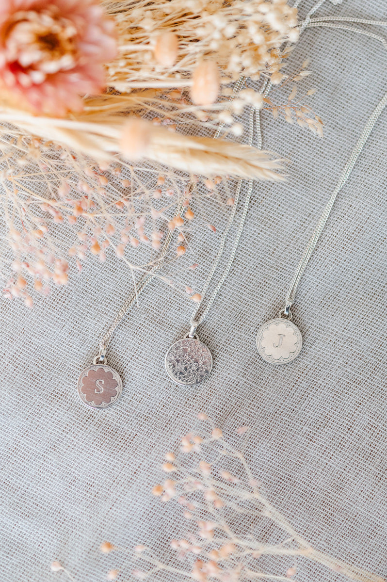 Round Initial Necklace