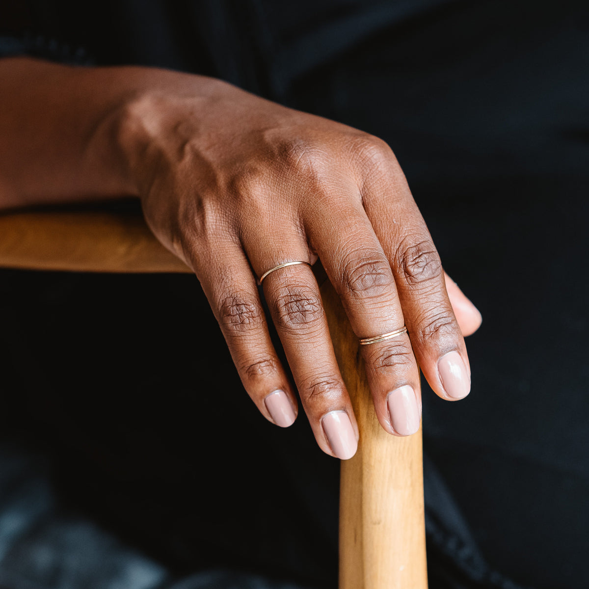 A sterling silver stacking ring from Nikki Stark Jewellery