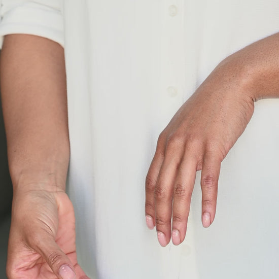 Video of a slim carved wedding ring in sterling silver