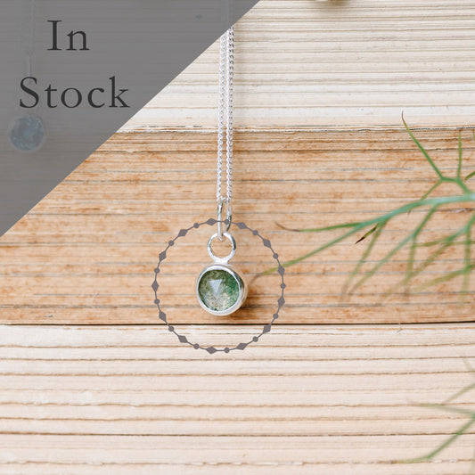 Moss Agate in sterling silver