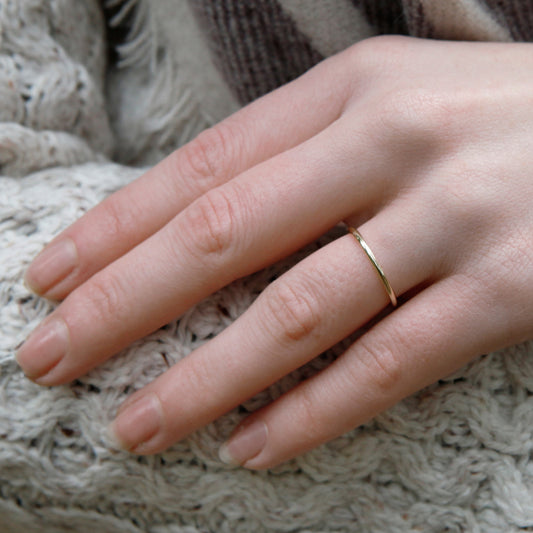 9ct Gold Ring - 1.5mm halo ring