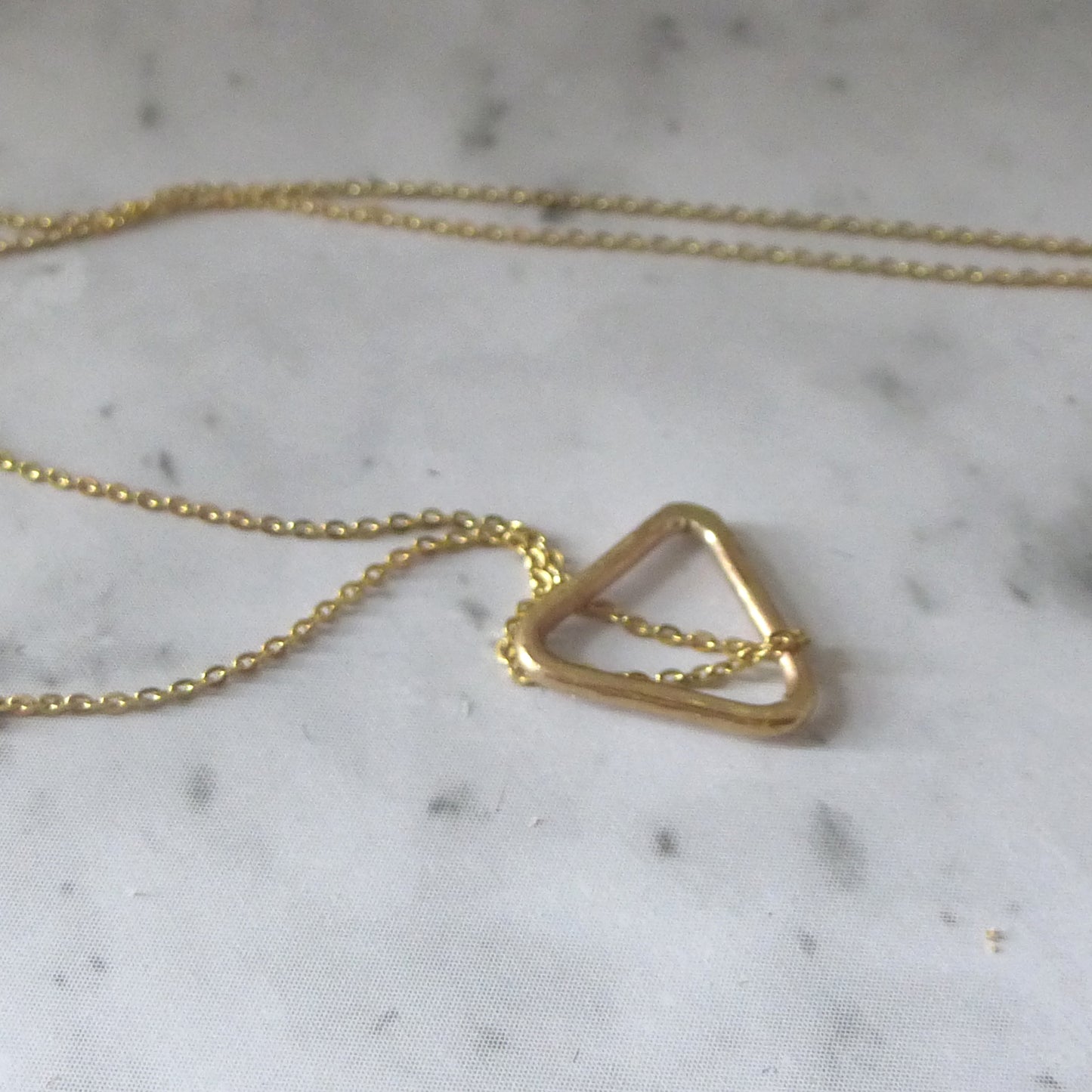 9ct Gold Triangle Necklace