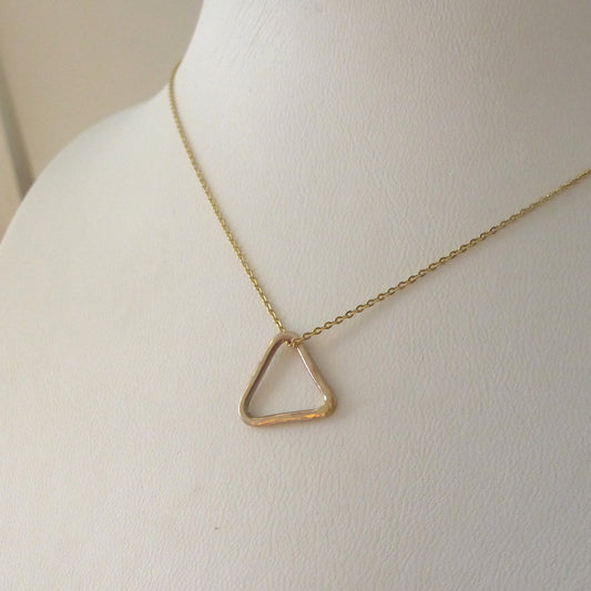 9ct Gold Triangle Necklace