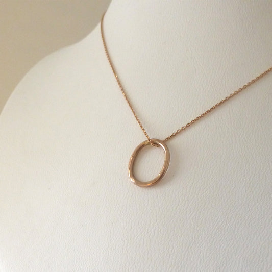 9ct Gold Oval Necklace