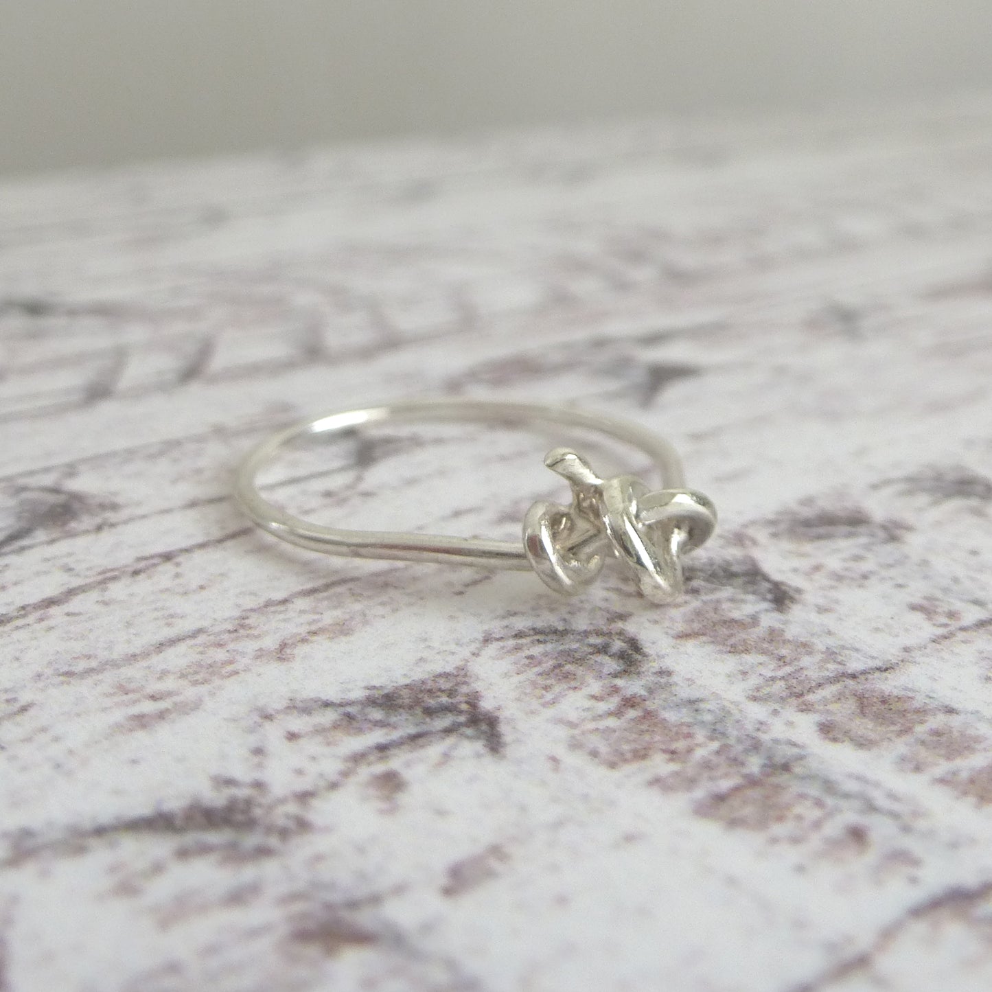 Silver knot ring