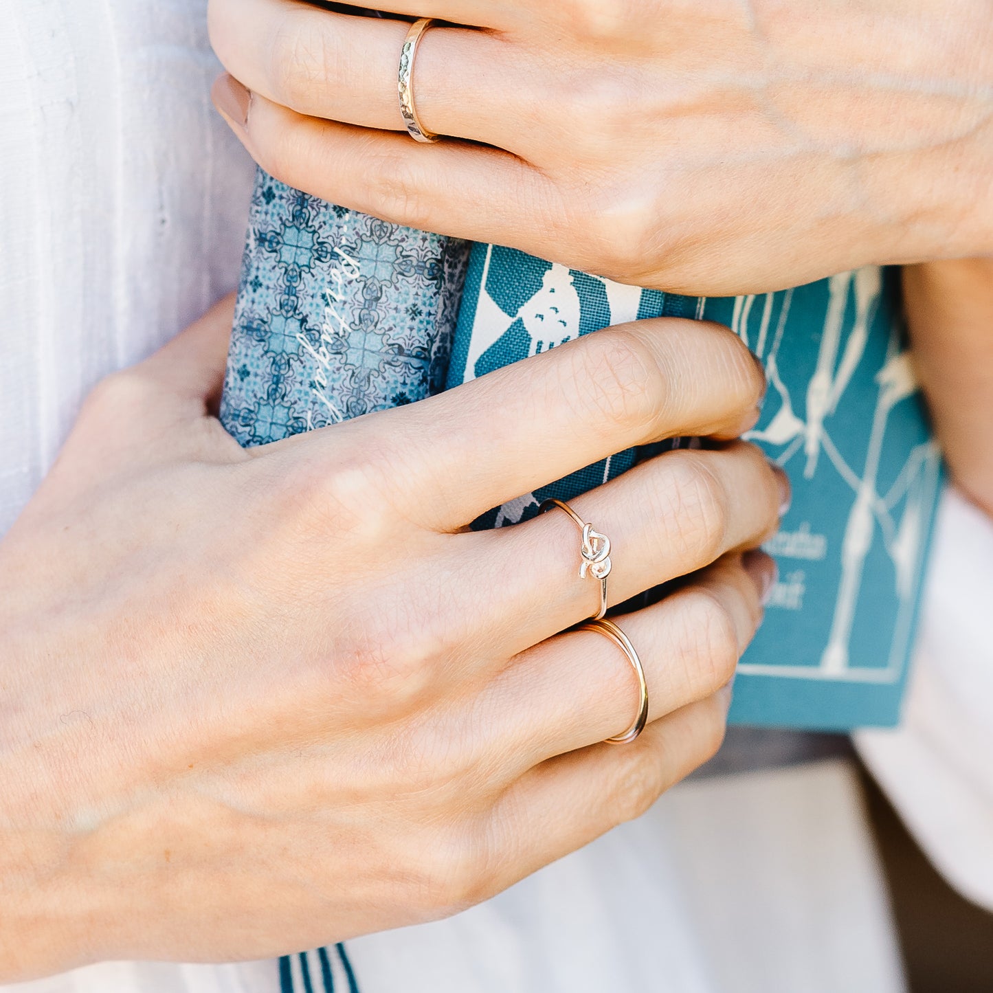 Silver knot ring