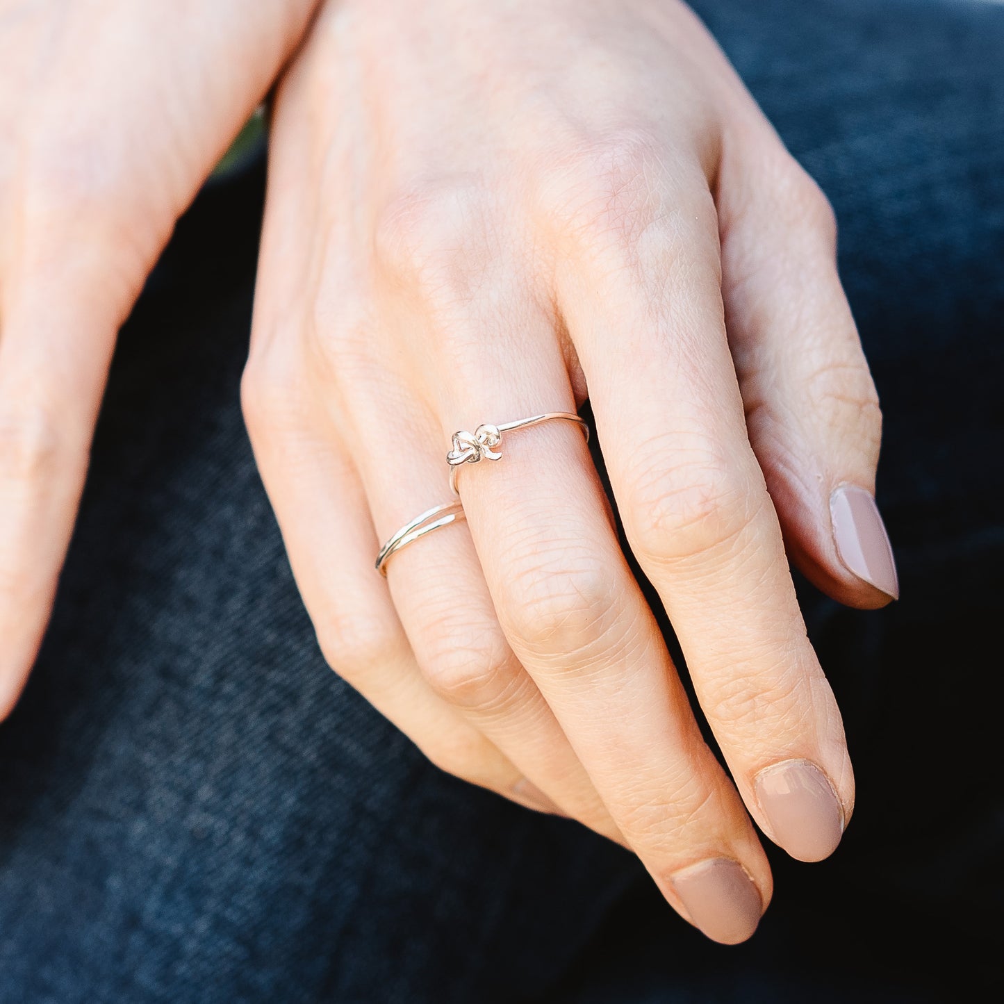 Silver knot ring