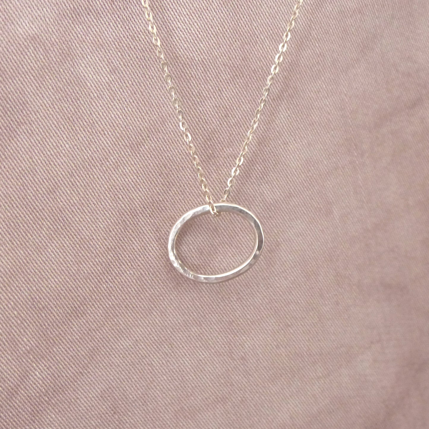 Sterling Silver Oval Necklace