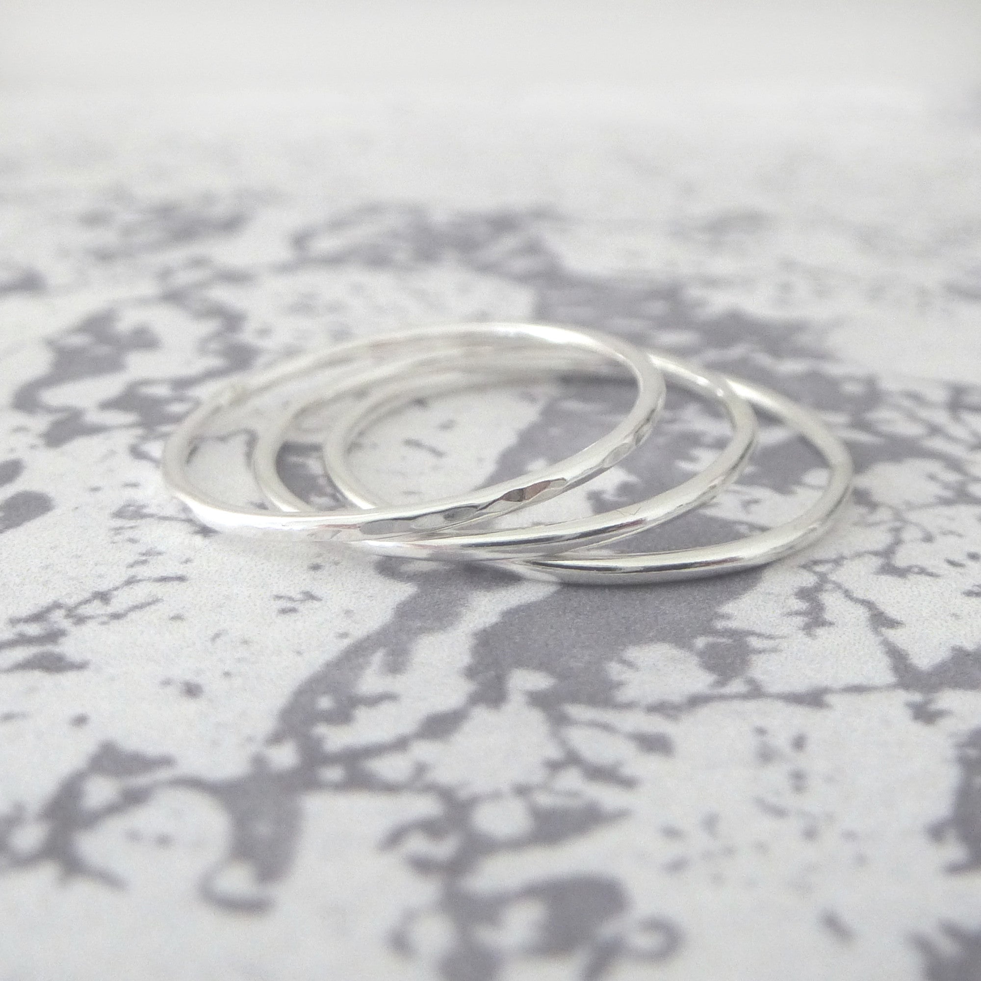 Sterling silver midi ring on sale set