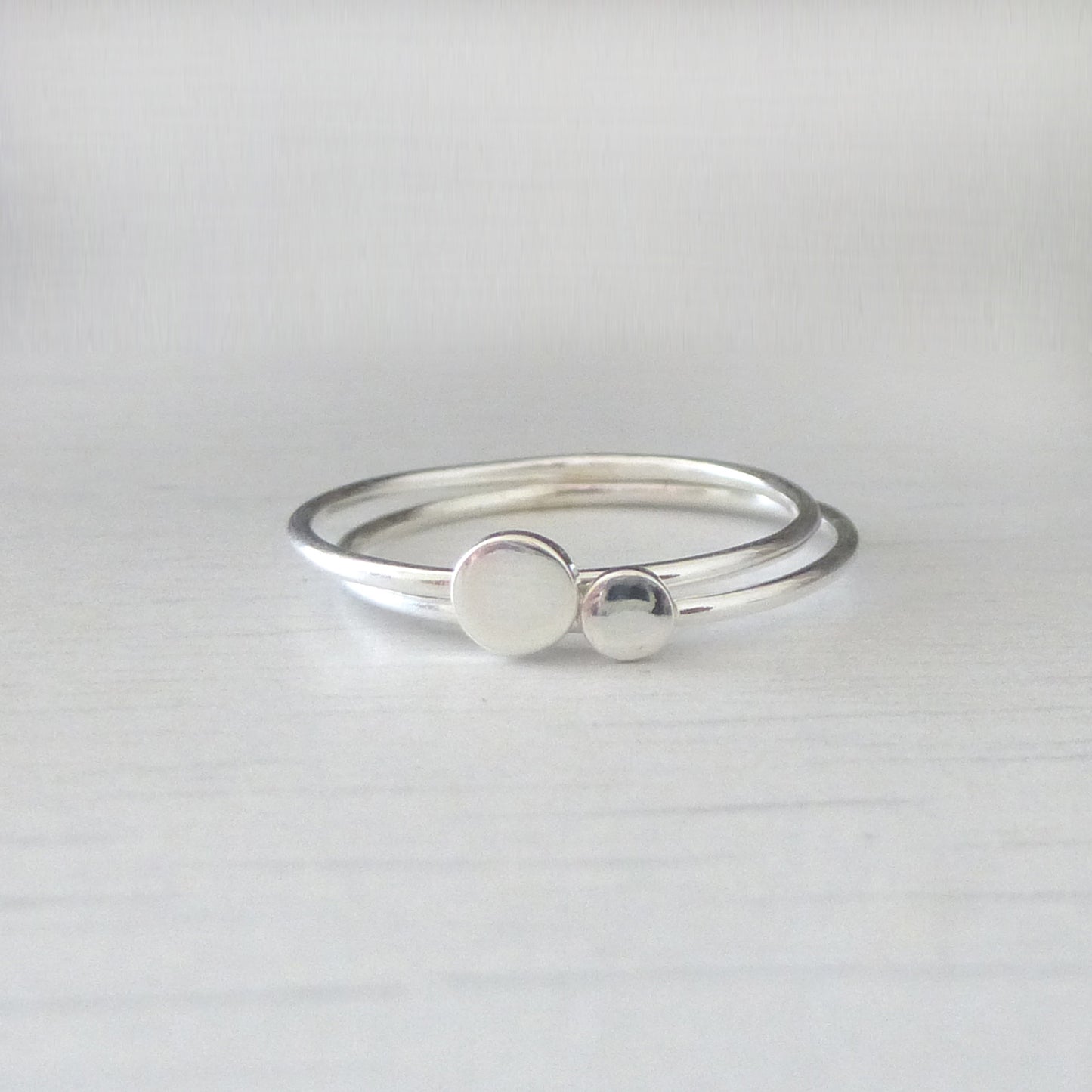 Orbit Sterling Silver Rings - set of 2